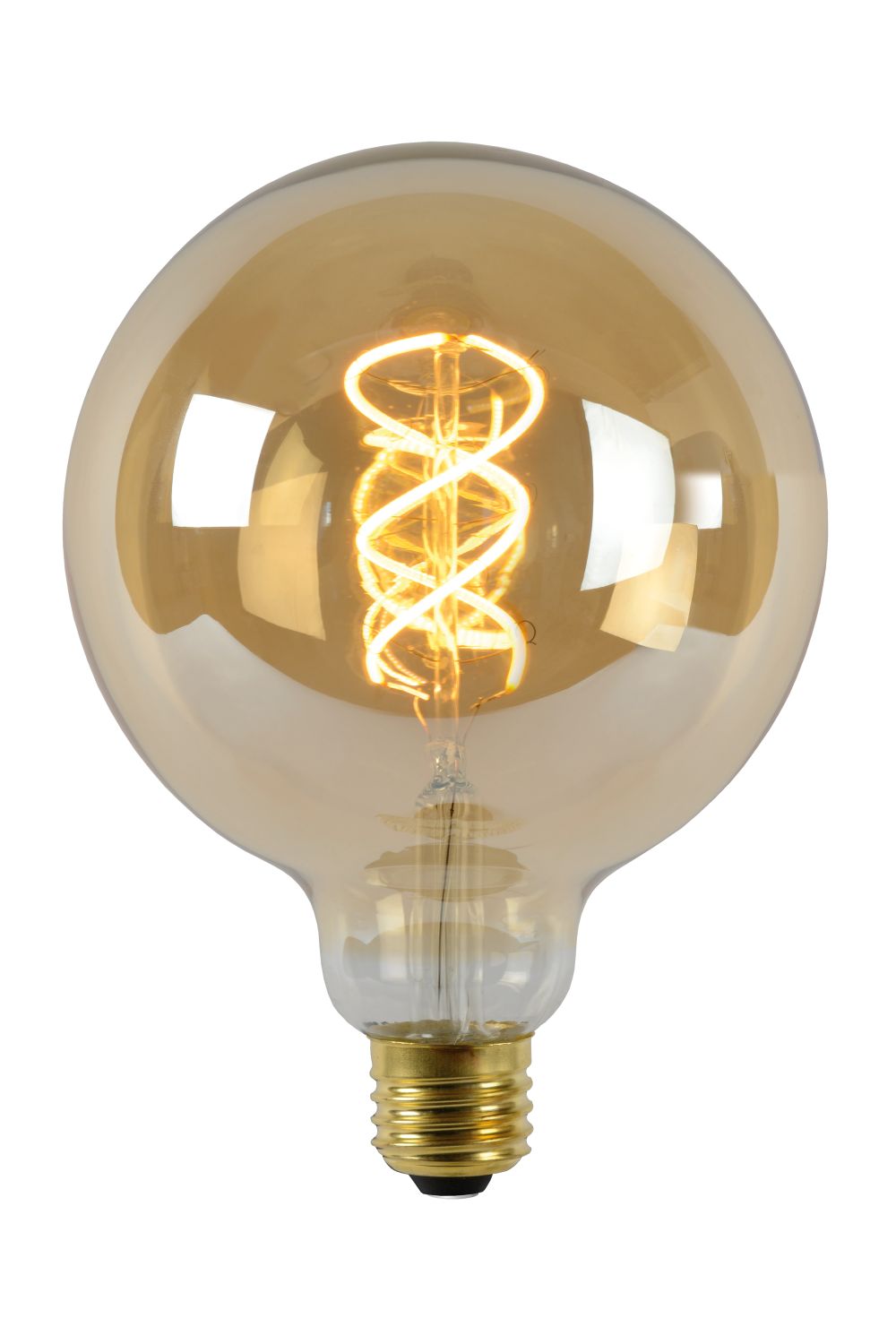 Lucide G125 - Filament lamp - Ø 12,5 cm - LED Dimb. - E27 - 1x5W 2200K - Amber