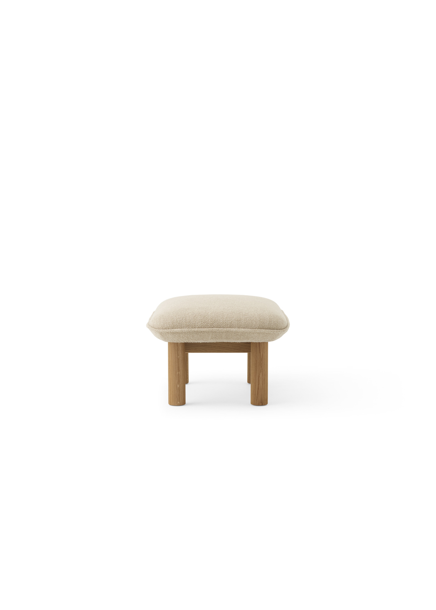 Menu - Brasilia pouf, massief naturel eiken frame, 02 (Beige)