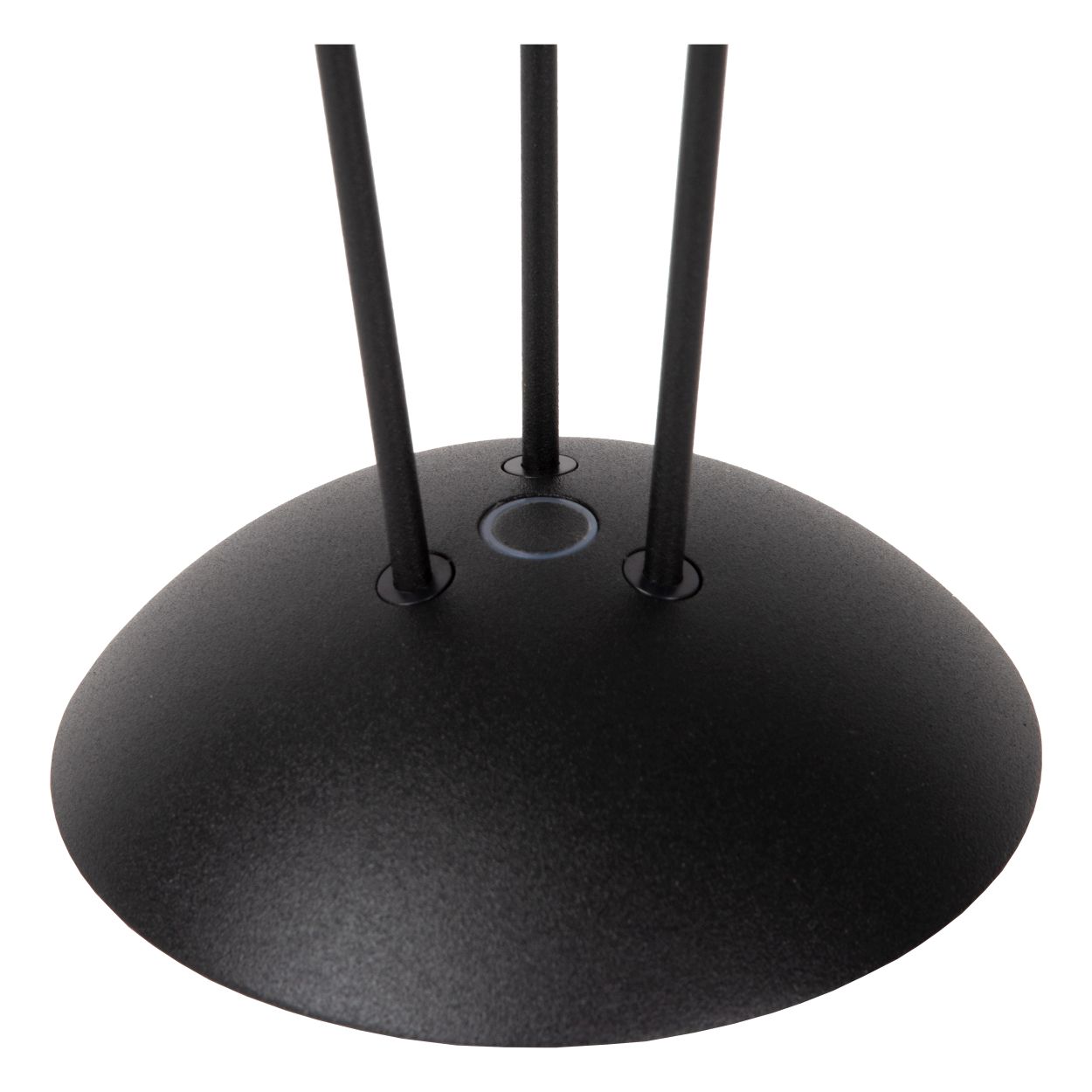 Lucide RENEE - Oplaadbare Tafellamp Buiten - Accu/Batterij - Ø 12,3 cm - LED Dimb. - 1x2,2W 3000K - IP54 - Met draadloos oplaadstation - Zwart