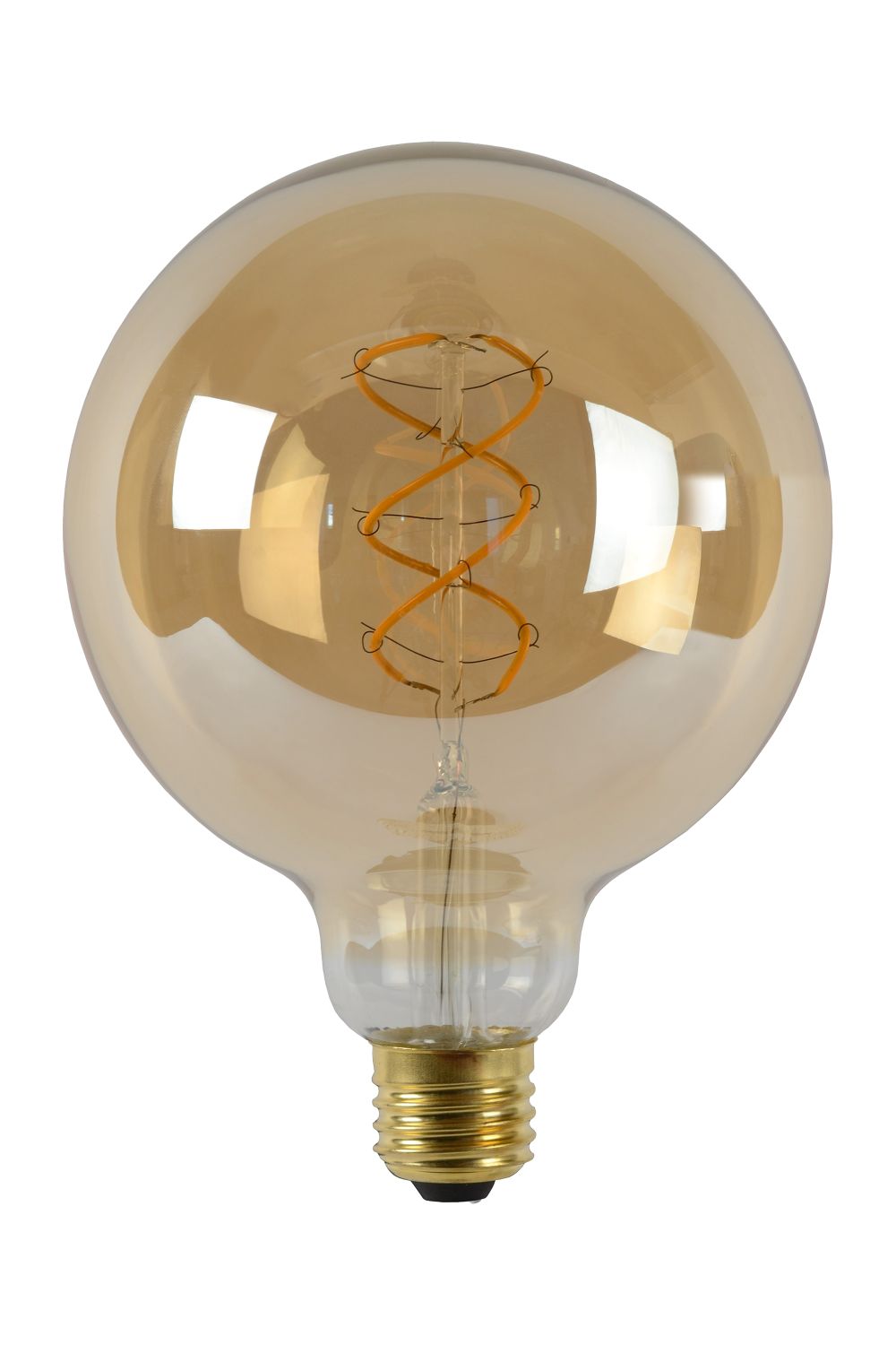Lucide G125 - Filament lamp - Ø 12,5 cm - LED Dimb. - E27 - 1x5W 2200K - Amber
