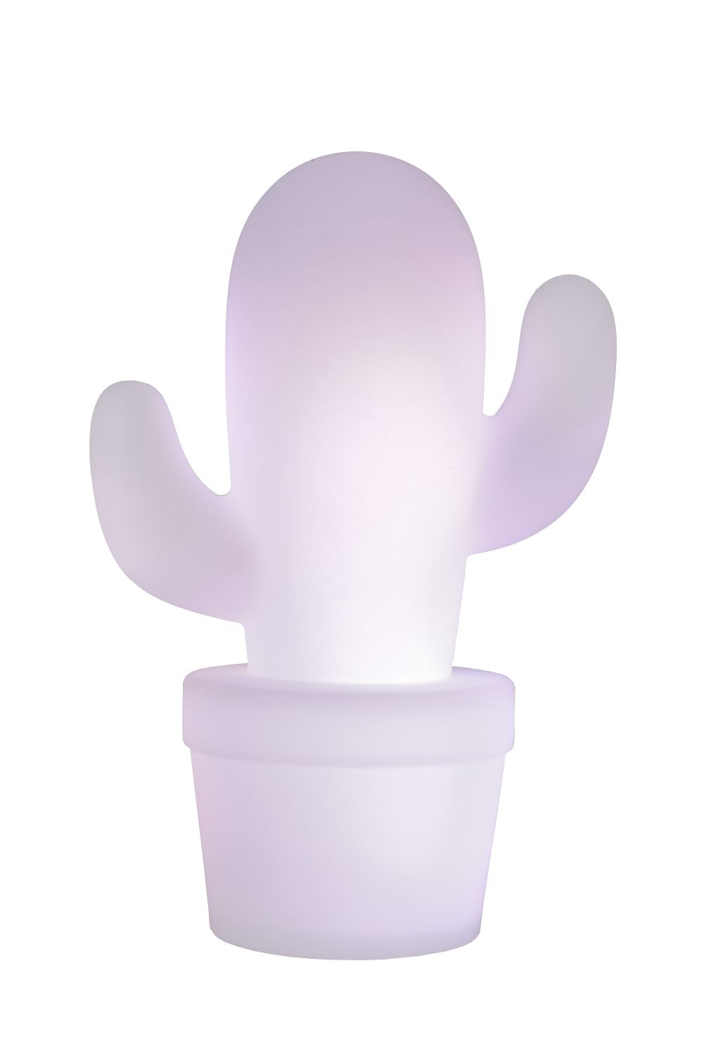 Lucide CACTUS - Oplaadbare Tafellamp Buiten - Accu/Batterij - Ø 22,7 cm - LED Dimb. - 1x2W 2700K - IP44 - Wit