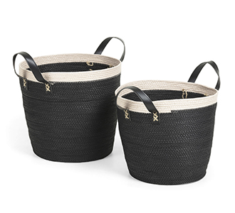 Set Kysna van 2 manden zwart en beige