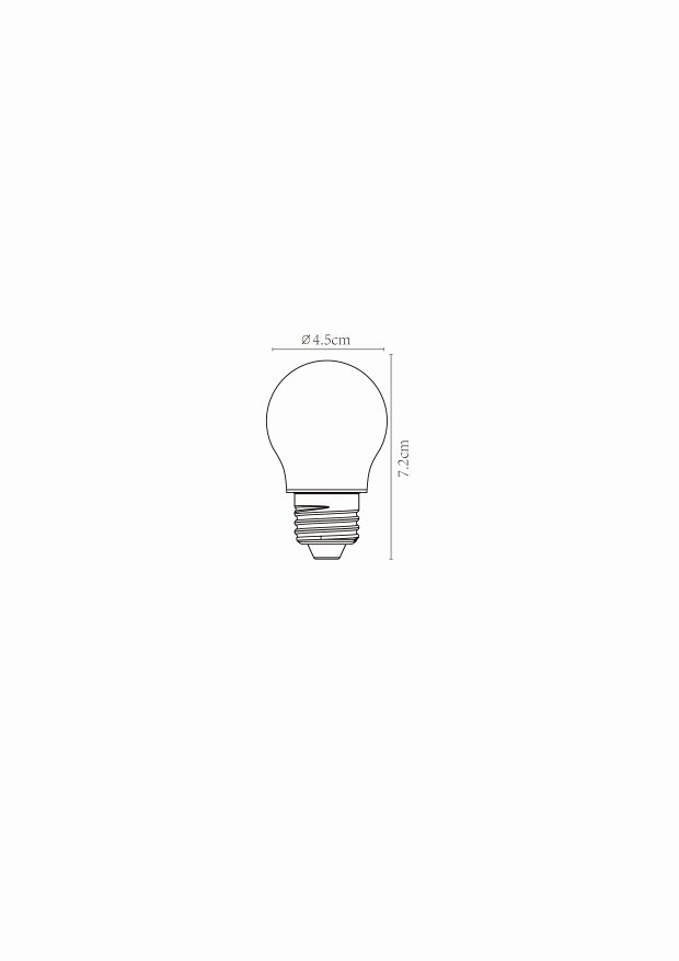 Lucide G45 - Filament lamp - Ø 4,5 cm - LED Dimb. - E27 - 1x4W 2700K - Transparant