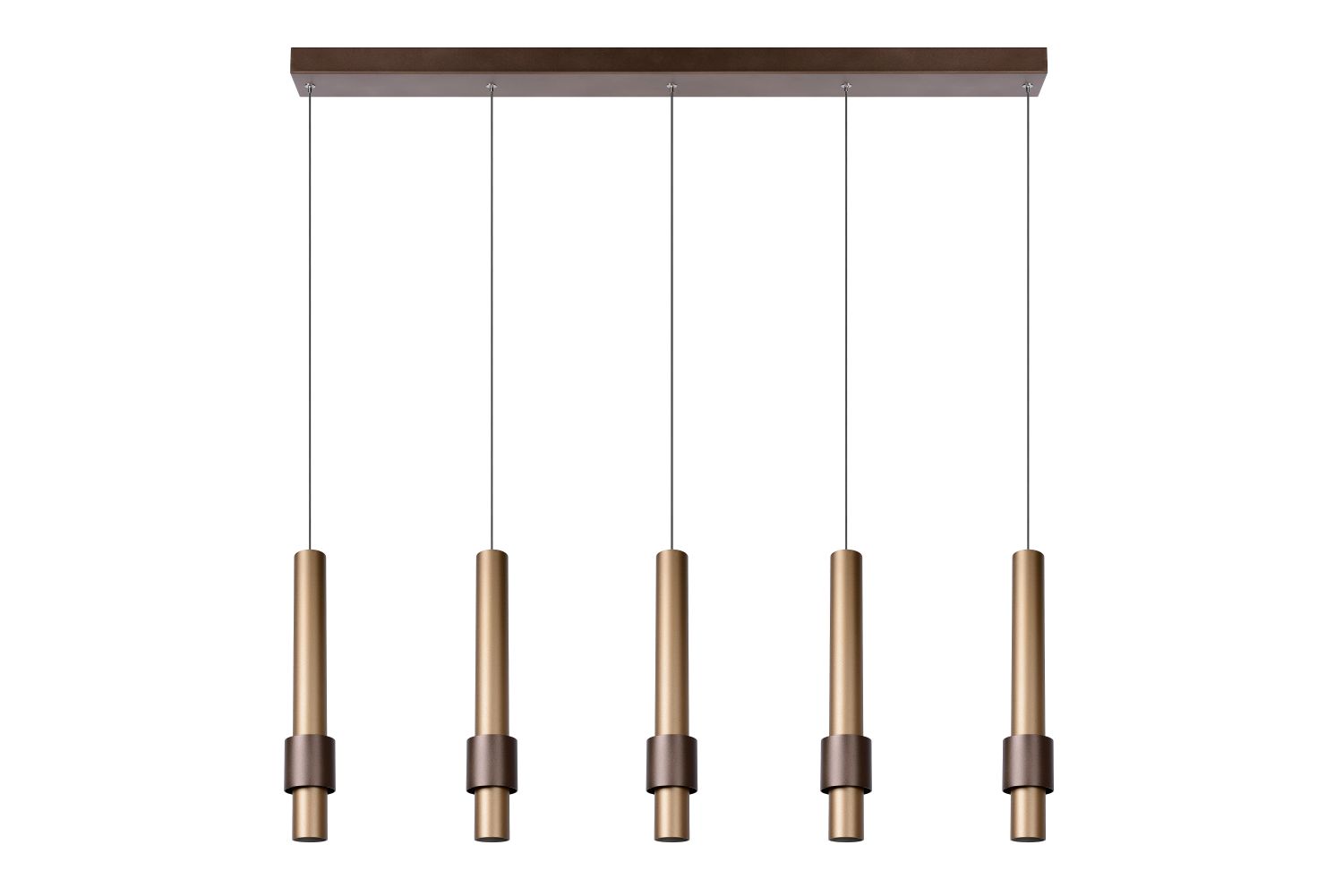 Lucide MARGARY - Hanglamp - LED - 5x22W 2700K - Koffie
