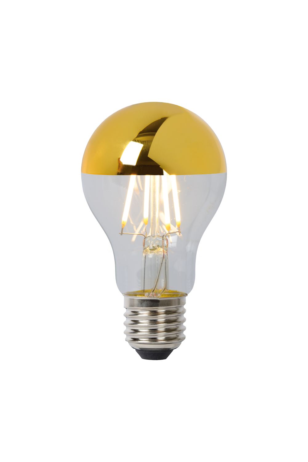 Lucide A60 SPIEGEL - Filament lamp - Ø 6 cm - LED Dimb. - E27 - 1x5W 2700K - Goud