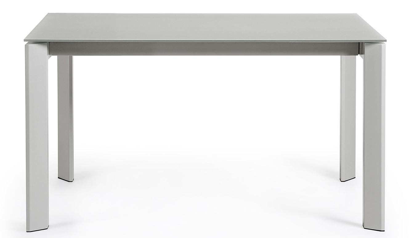 Axis uitschuifbare tafel 140 (200) cm grijs glas  grijs benen