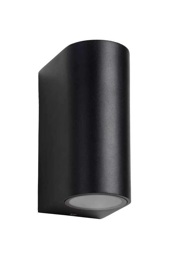 Lucide ZORA-LED - Wandspot Buiten - LED Dimb. - GU10 - 2x5W 3000K - IP44 - Zwart