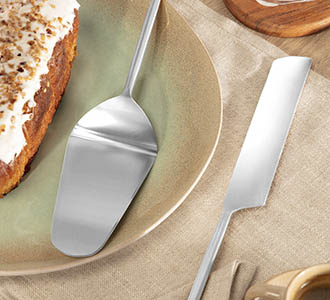 Bestek Crisps van 2 taartscheppen zilver