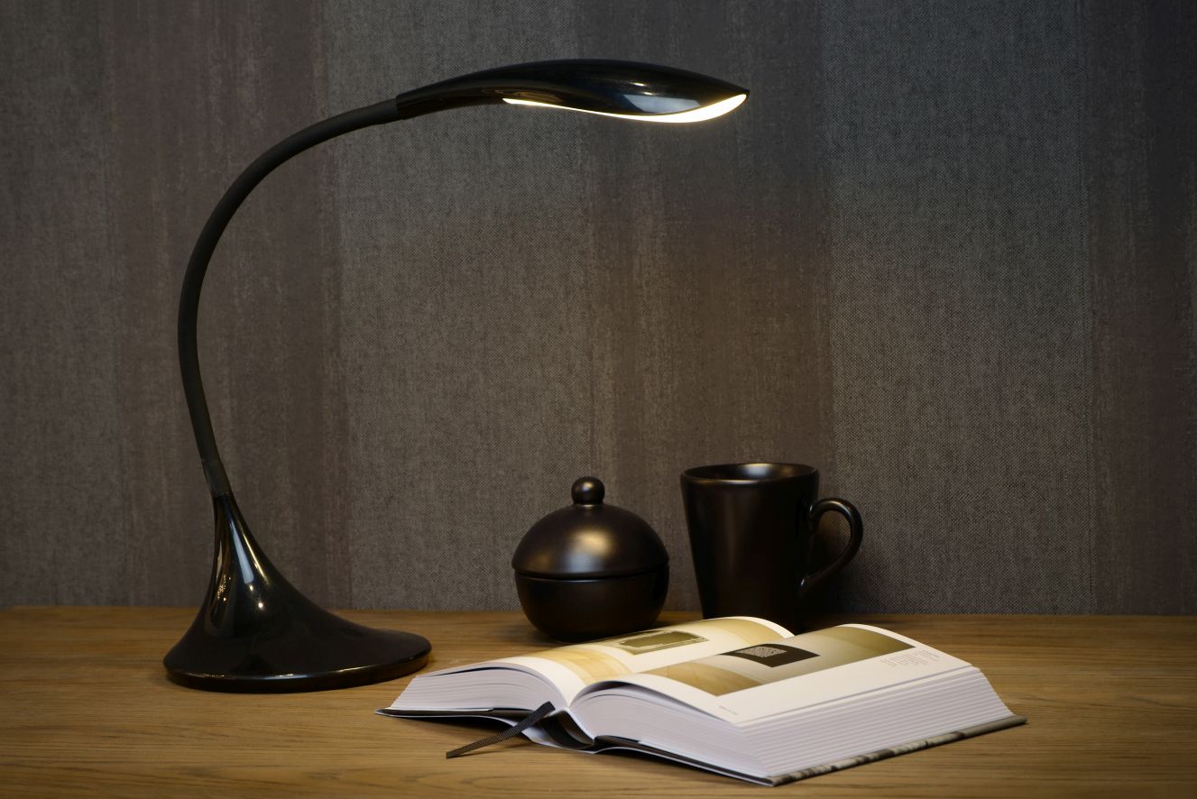 Lucide EMIL - Bureaulamp - LED Dimb. - 1x4,5W 3000K - Zwart