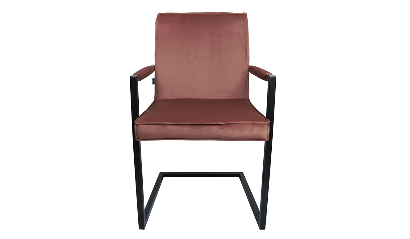 Kick eetkamerstoel Jim - Velvet Roze