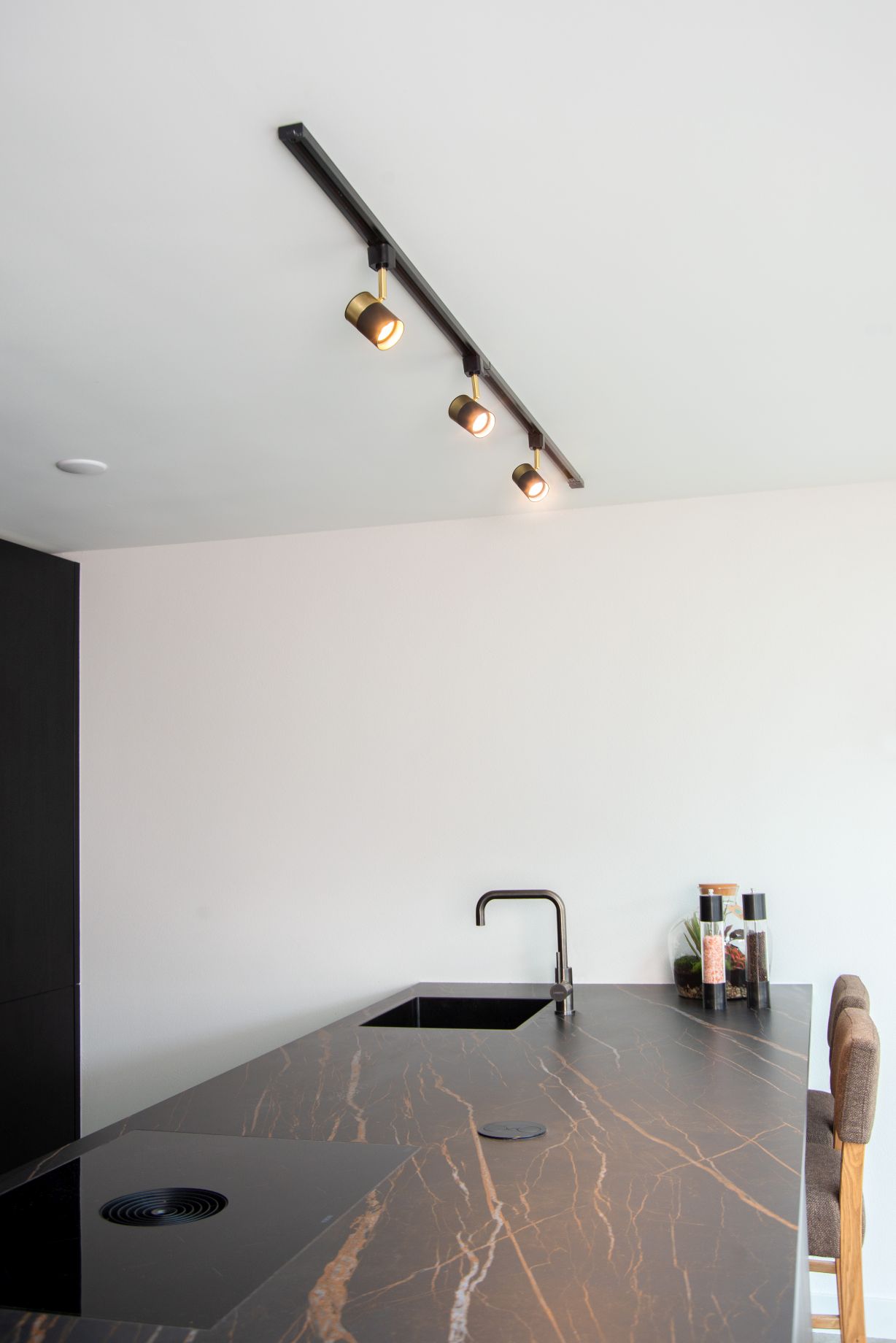 Lucide TRACK FLORIS Railspot - 1-fase Railsysteem / Railverlichting - 1xGU10 - Zwart (Uitbreiding)