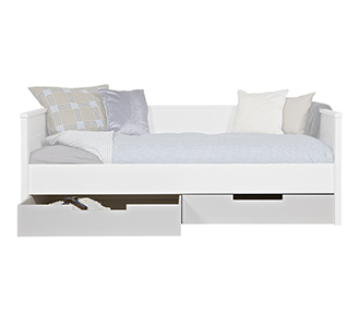 Jade set of 2 beddrawers pine white [fsc]