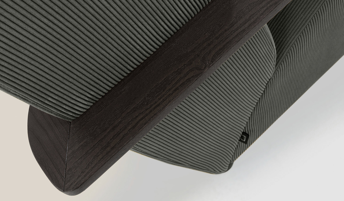 Meghan fauteuil corduroy donkergrijs