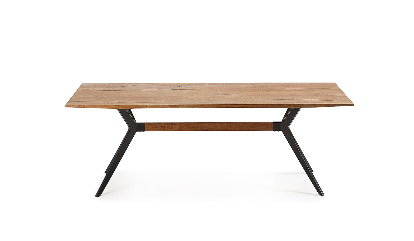 Amethist tafel van 160 x 90 cm verouderde houten