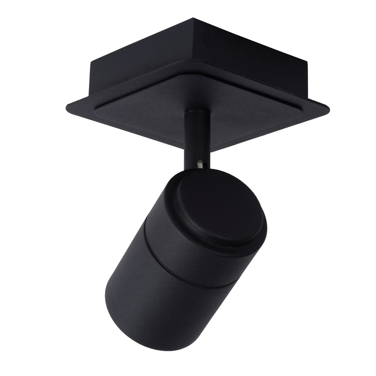 Lucide LENNERT - Plafondspot Badkamer - LED Dimb. - GU10 - 1x5W 3000K - IP44 - Zwart