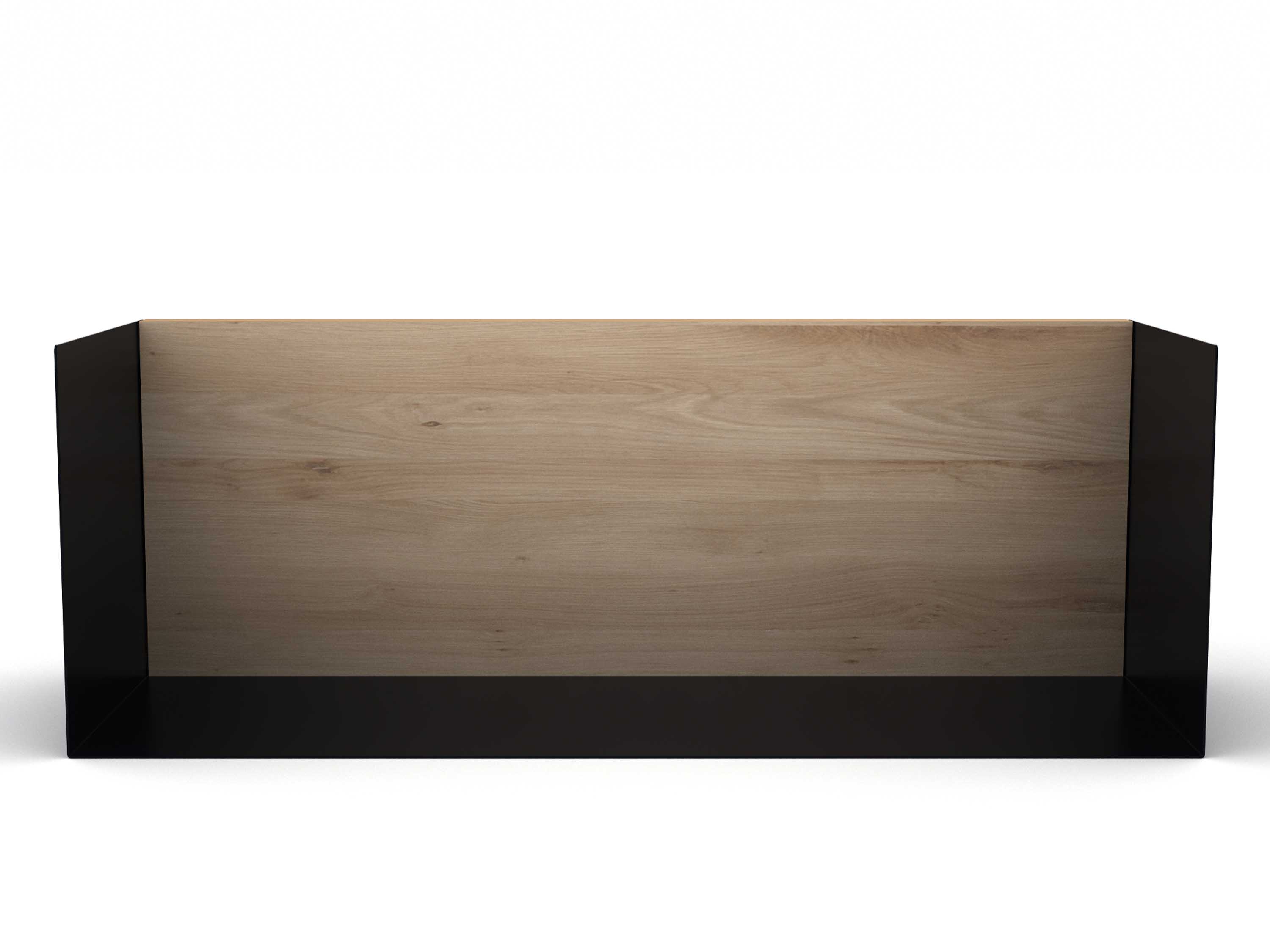 Ethnicraft - U eiken plank zwart metaal (55 x 20 x 20 cm)