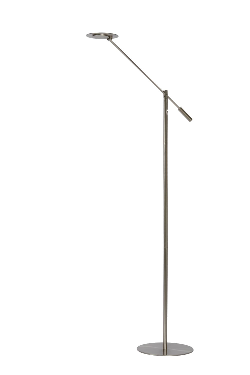 Lucide ANSELMO - Leeslamp - Ø 25 cm - LED Dimb. - 1x9W 3000K - Mat chroom