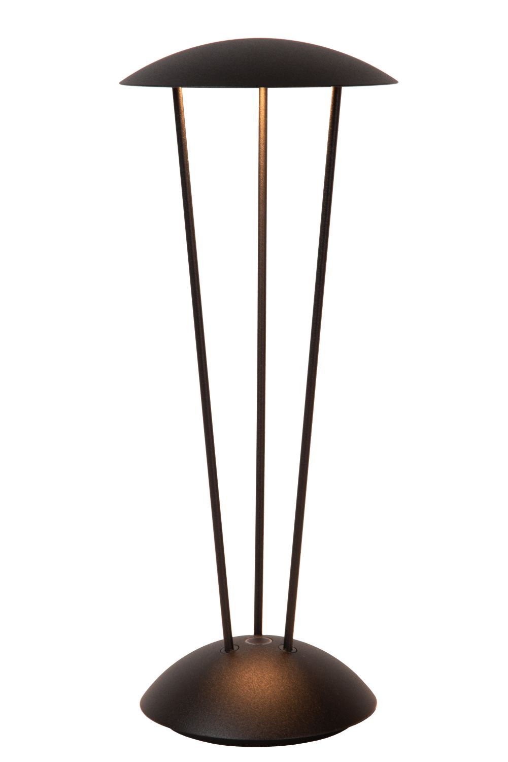 Lucide RENEE - Oplaadbare Tafellamp Buiten - Accu/Batterij - Ø 12,3 cm - LED Dimb. - 1x2,2W 3000K - IP54 - Met draadloos oplaadstation - Zwart