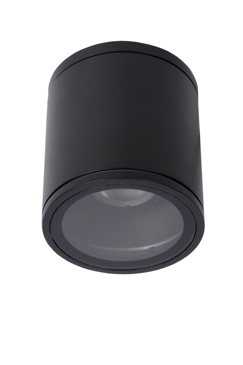 Lucide AVEN - Plafondspot Badkamer - Ø 9 cm - 1xGU10 - IP65 - Zwart