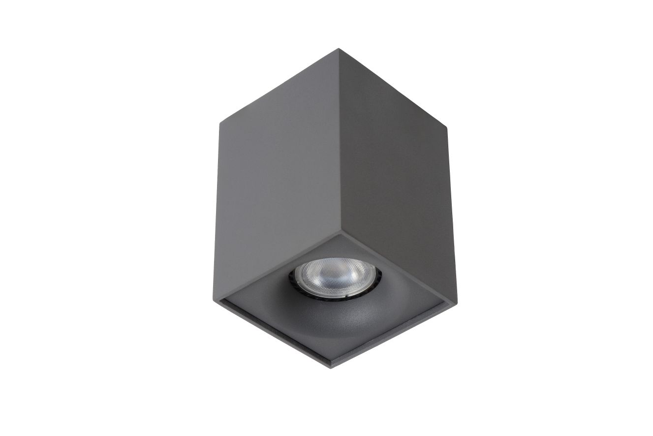 Lucide BENTOO-LED - Plafondspot - LED Dimb. - GU10 - 1x5W 3000K - Grijs