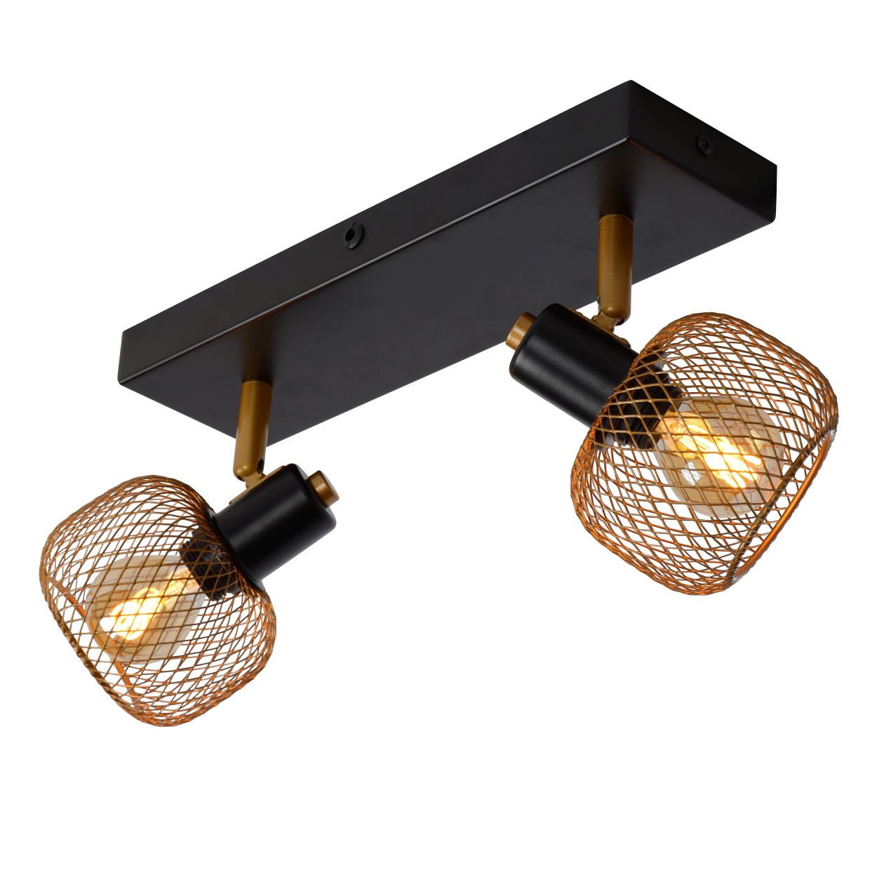 Lucide MAREN - Plafondspot - 2xE14 - Mat Goud / Messing