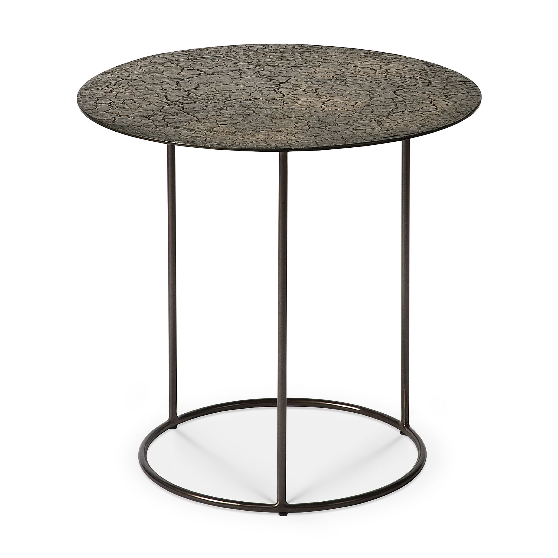 Ethnicraft - Celeste bijzettafel Minerals Whisky Lava - (45 x 45 x 43 cm)