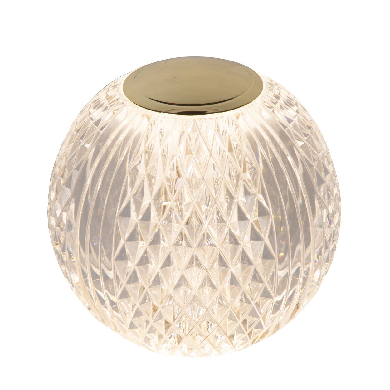 Lucide CINTRA - Oplaadbare Tafellamp - Accu/Batterij - Ø 11 cm - LED Dimb. - 1x2W 2700K - 3 StepDim - Transparant