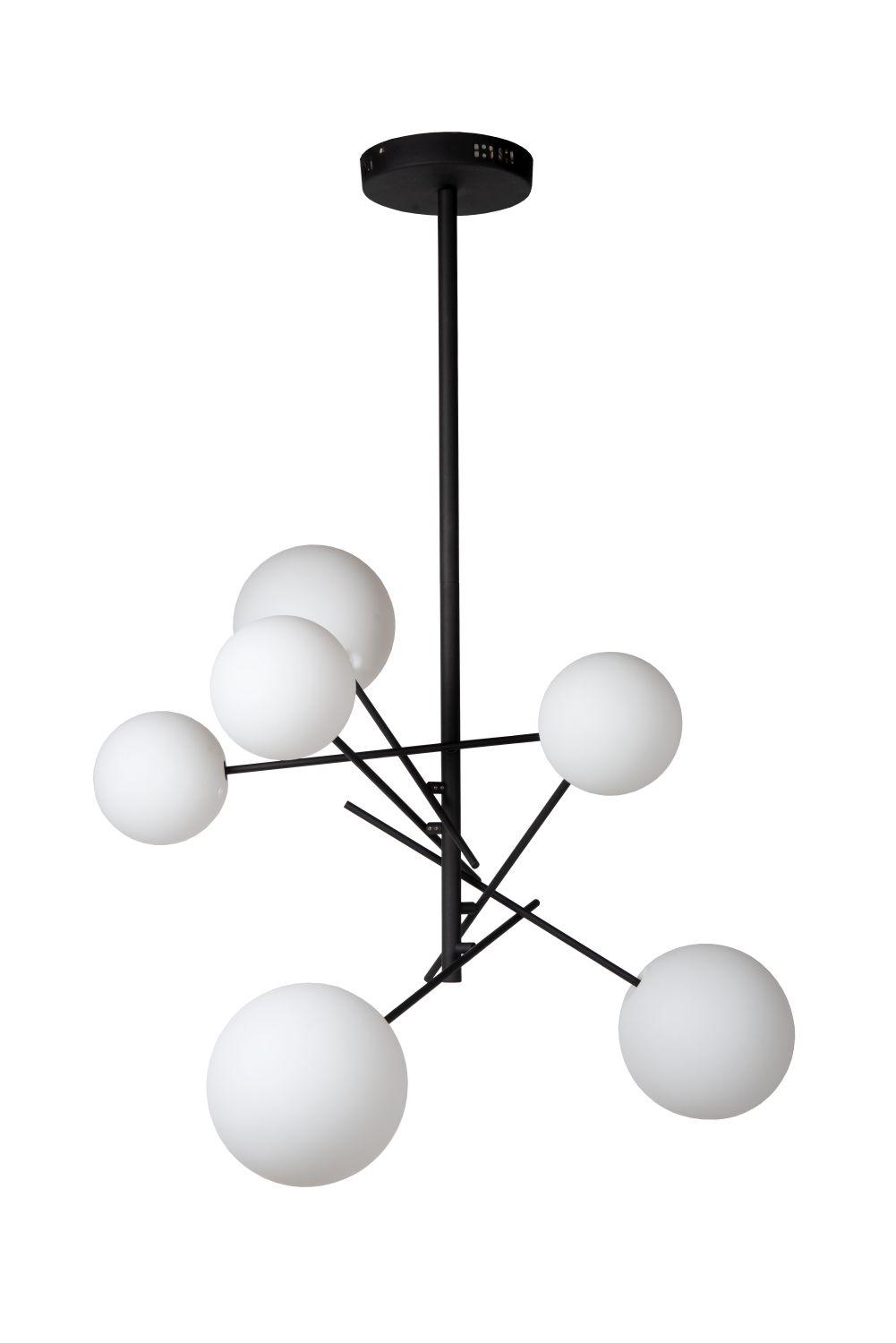 Lucide ALARA - Hanglamp - Ø 72 cm - LED - G4 - 6x1,5W 2700K - Zwart