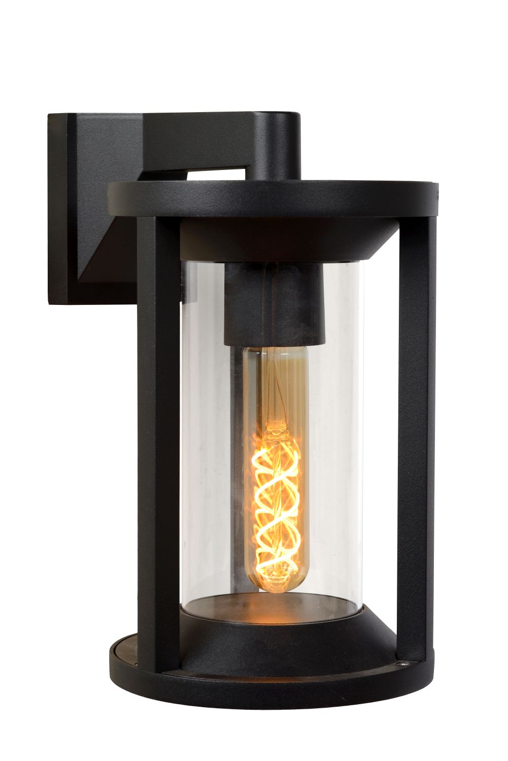 Lucide CADIX - Wandlamp Buiten - 1xE27 - IP65 - Zwart