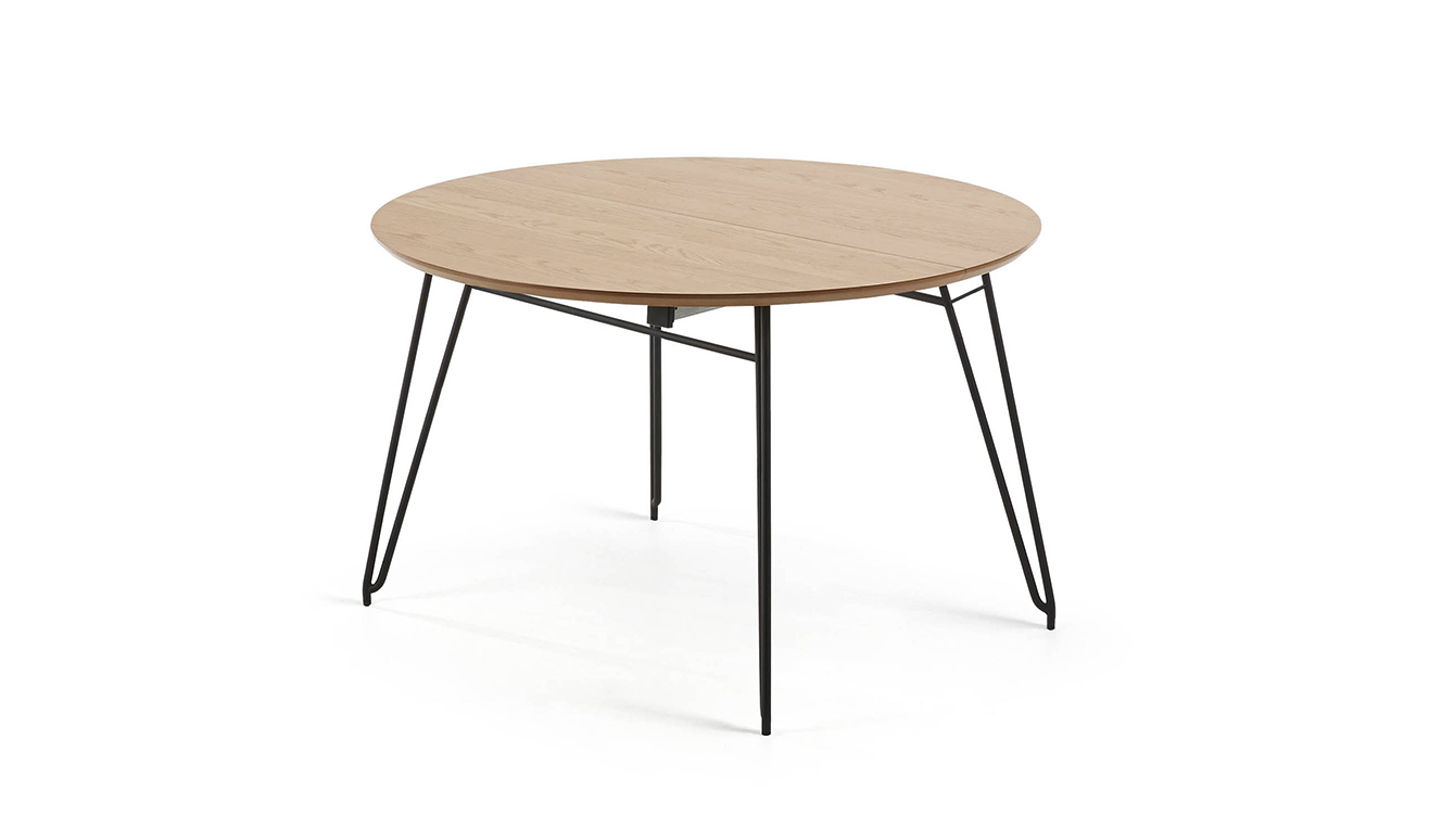 op vakantie Let op Sluiting Novac ronde uitschuifbare tafel Novac Ø 120 (200) x 75 cm - Afmeting (cm):  120x75