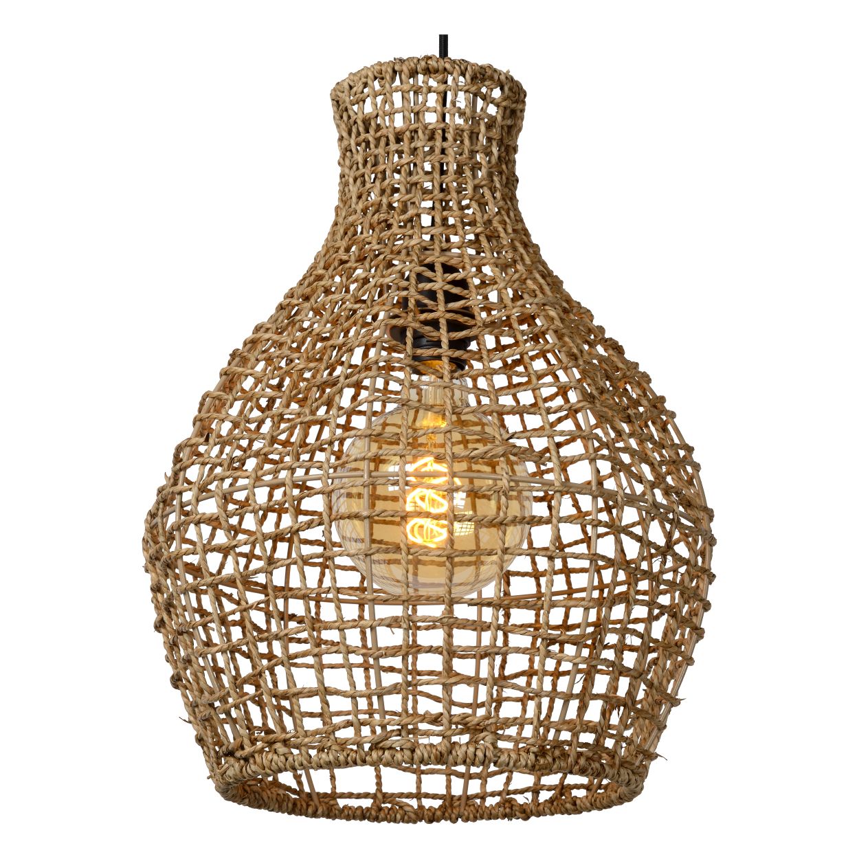 Lucide ALBAN - Hanglamp - Ø 35 cm - 1xE27 - Naturel
