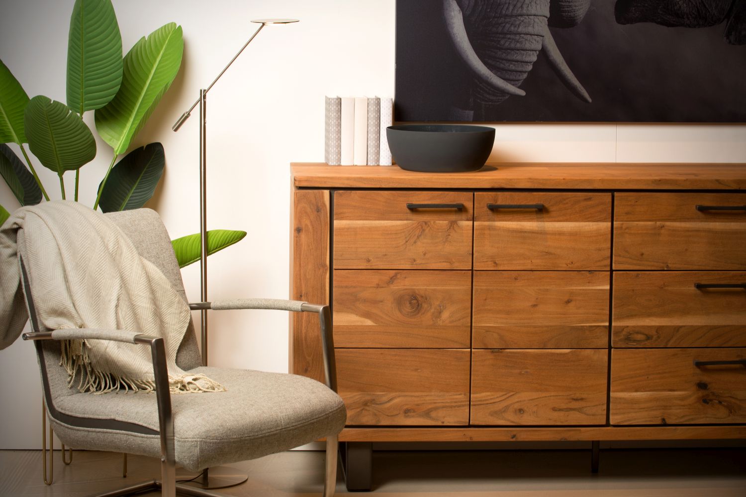 Lucide ANSELMO - Leeslamp - Ø 25 cm - LED Dimb. - 1x9W 3000K - Mat chroom