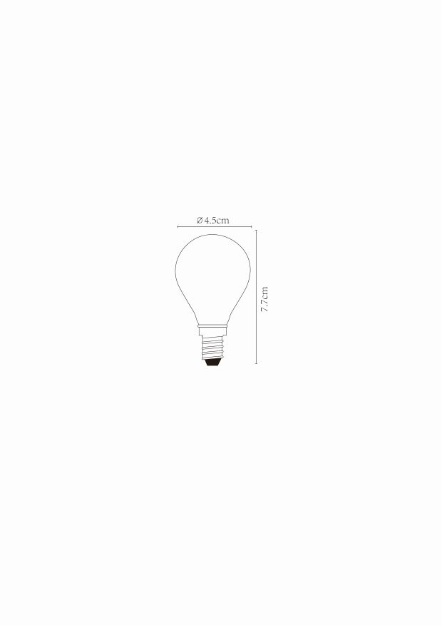 Lucide P45 - Filament lamp - Ø 4,5 cm - LED Dimb. - E14 - 1x4W 2700K - Transparant