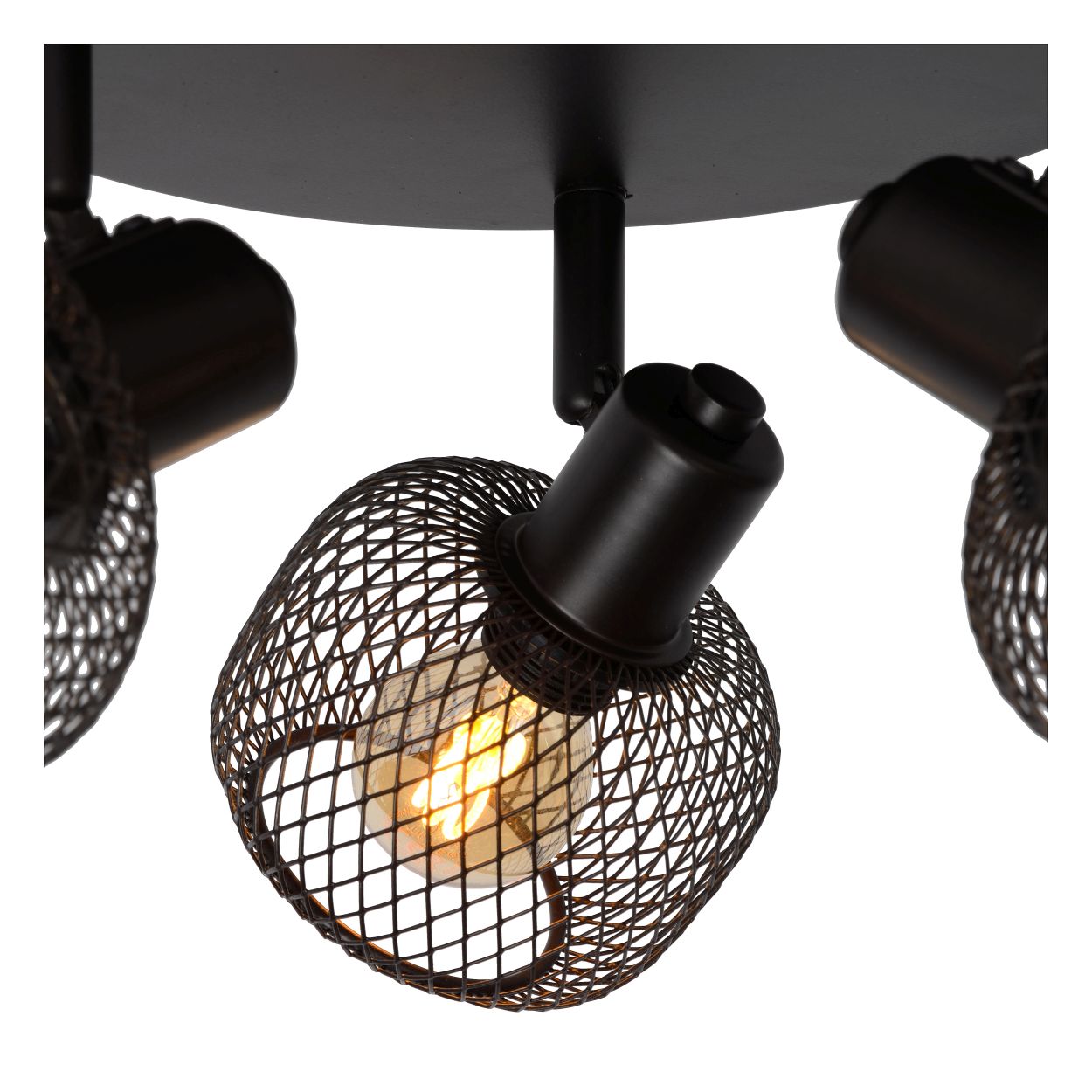 Lucide MAREN - Plafondspot - Ø 37 cm - 3xE14 - Zwart
