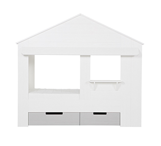 Huisie beddrawer set of 2 pine white [fsc]
