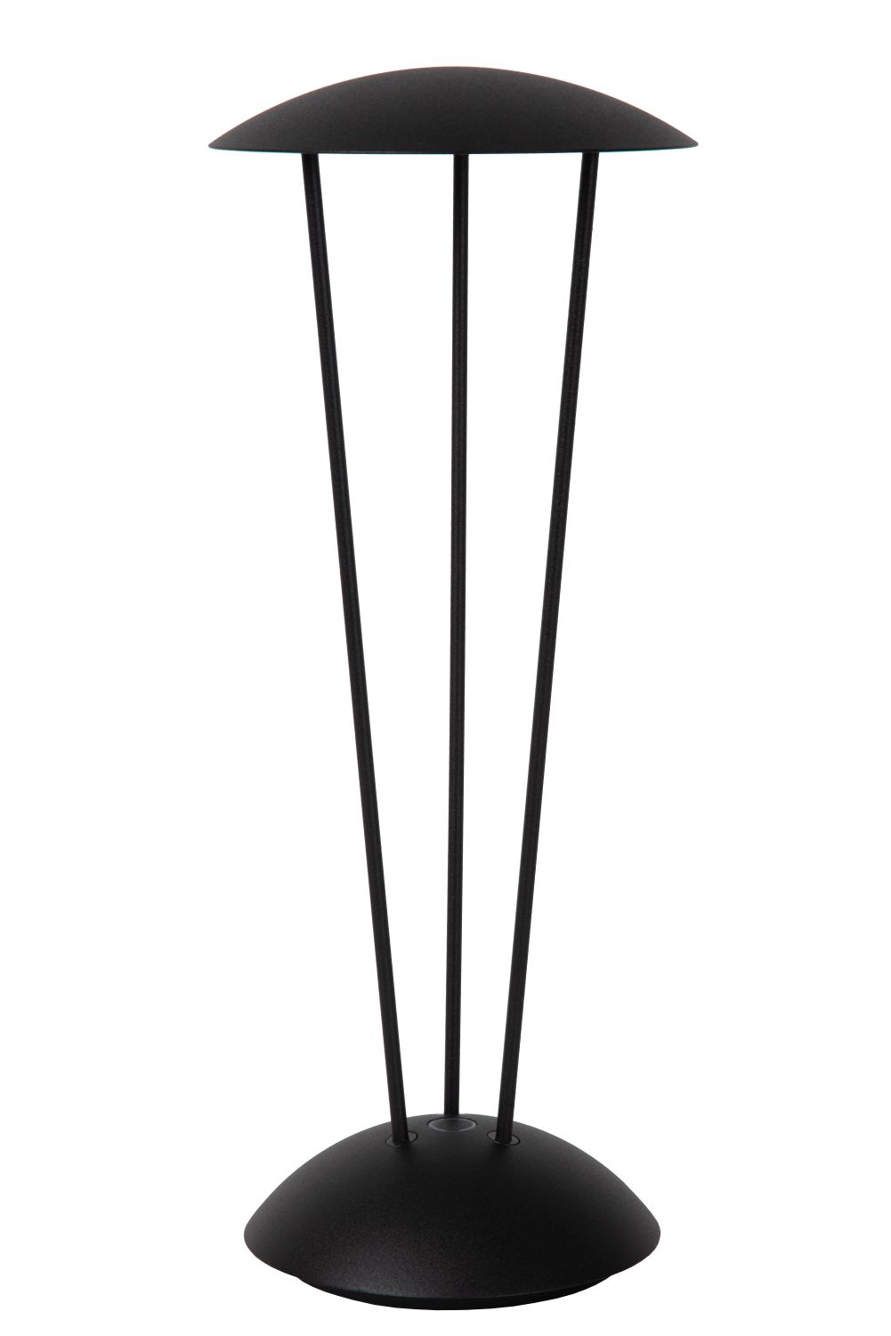 Lucide RENEE - Oplaadbare Tafellamp Buiten - Accu/Batterij - Ø 12,3 cm - LED Dimb. - 1x2,2W 3000K - IP54 - Met draadloos oplaadstation - Zwart