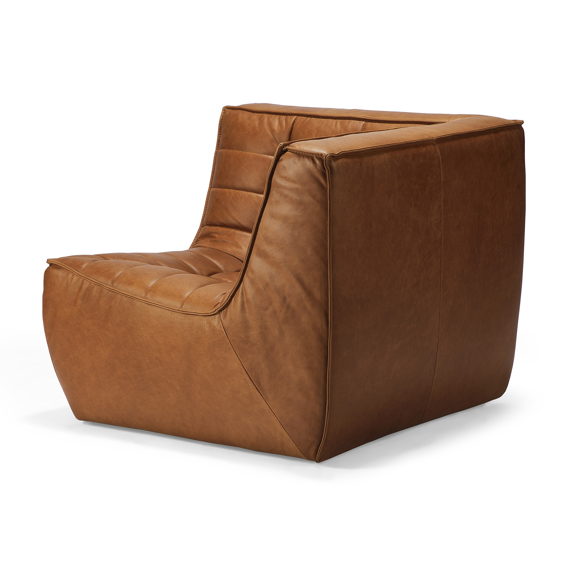 Ethnicraft - N701 Old Saddle leren bank hoek (91 x 91 x 76 cm)