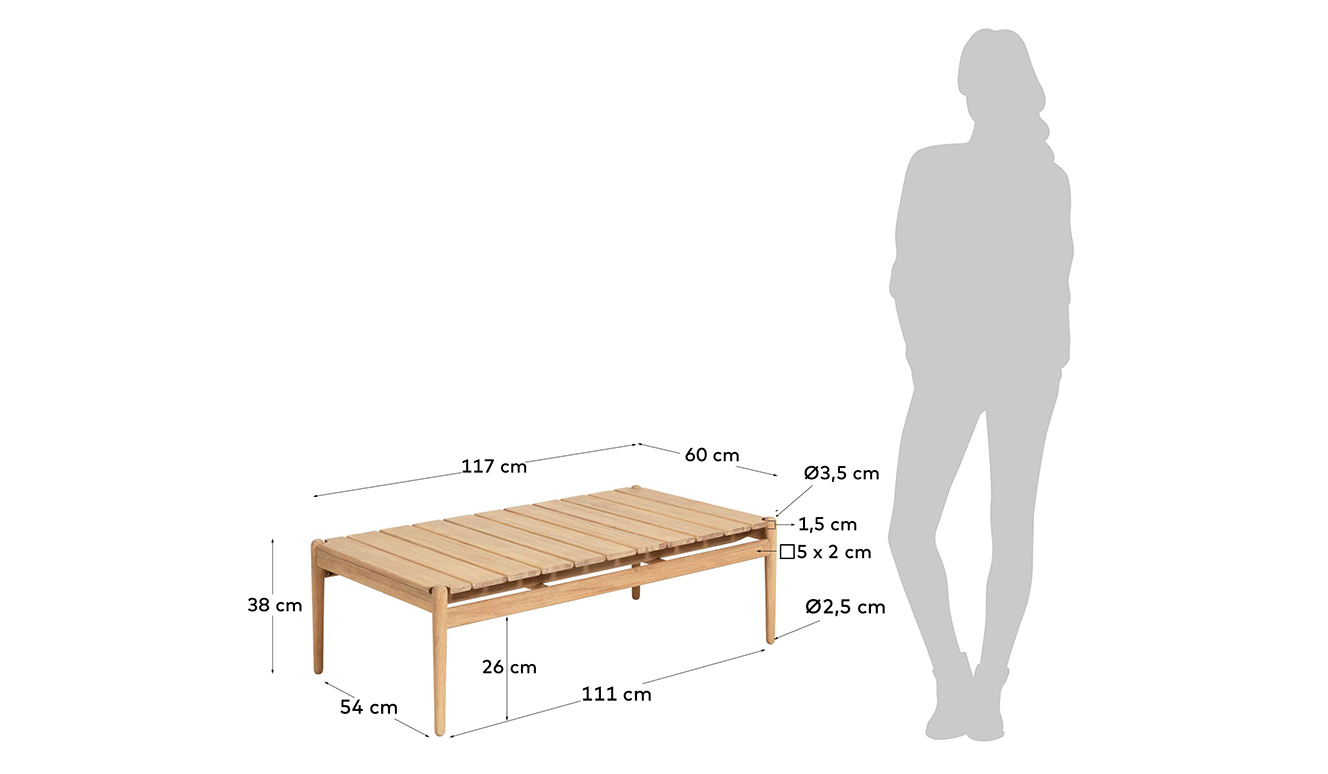 Salontafel Simja 117 x 60 cm