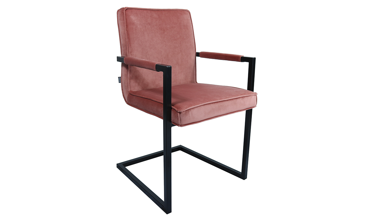 Kick eetkamerstoel Jim - Velvet Roze