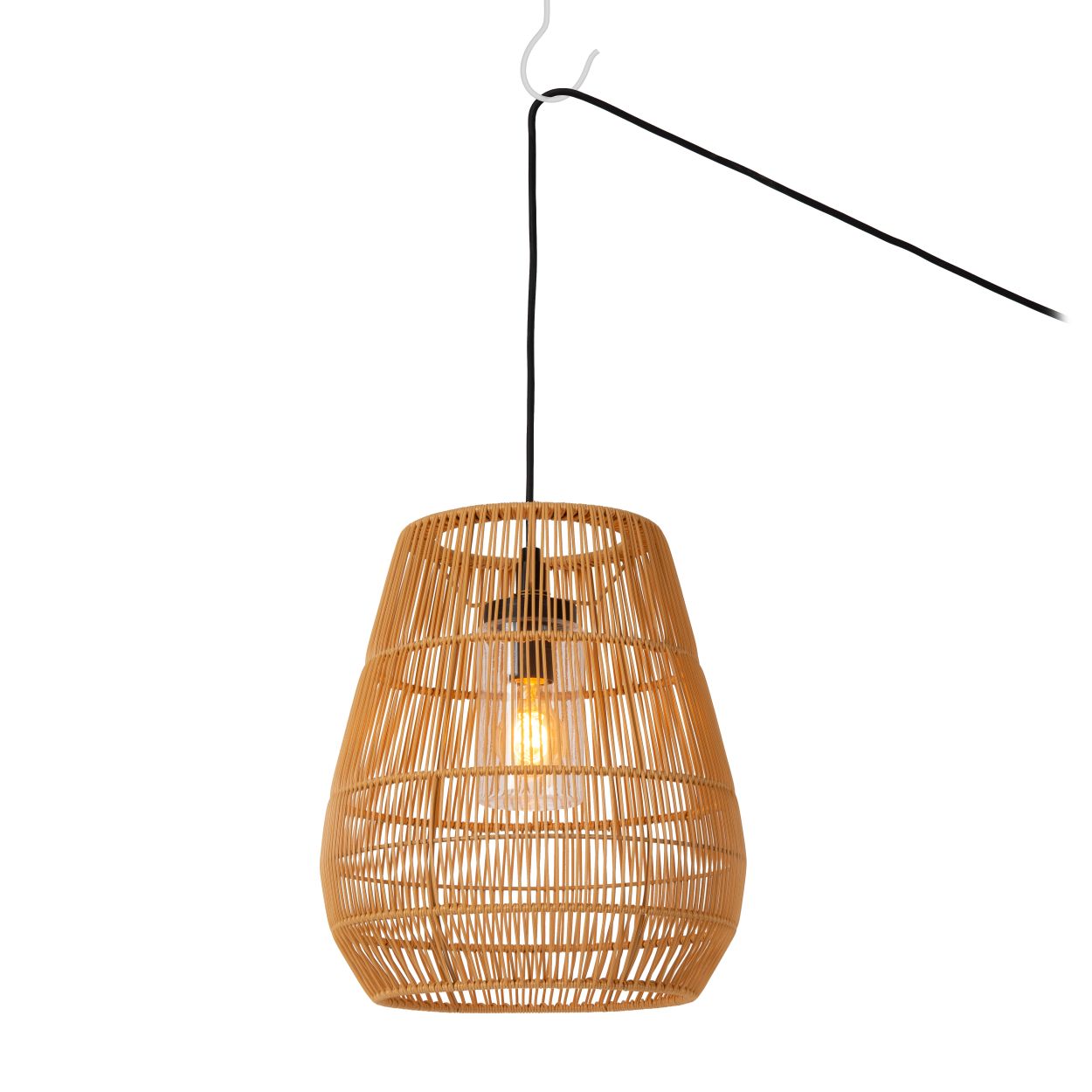 Lucide NERIDA - Hanglamp Buiten - Ø 35 cm - 1xE27 - IP44 - Naturel