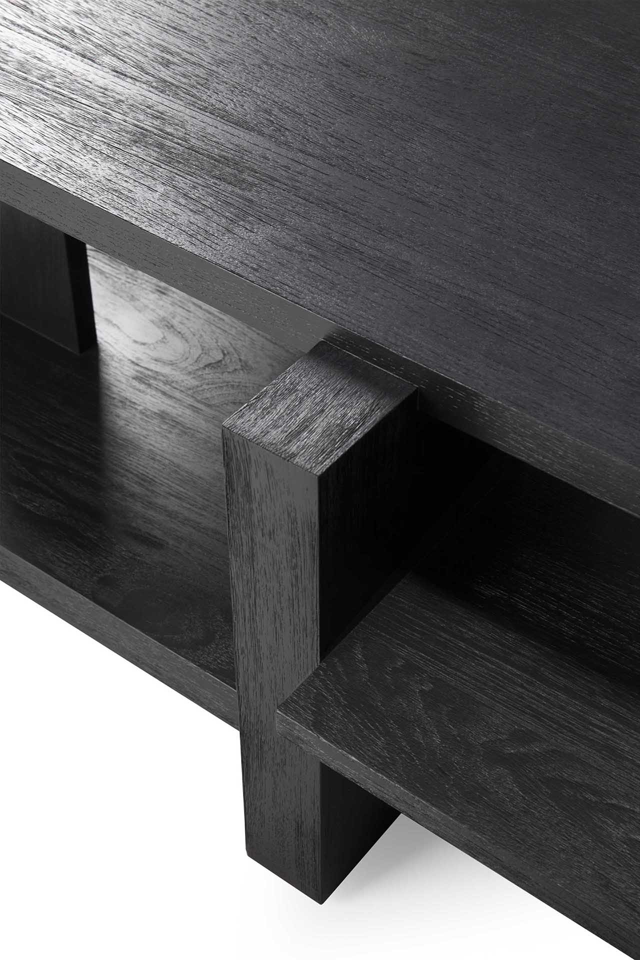 Ethnicraft - Abstract koffietafel gelakt teak - (140 x 85 x 41)
