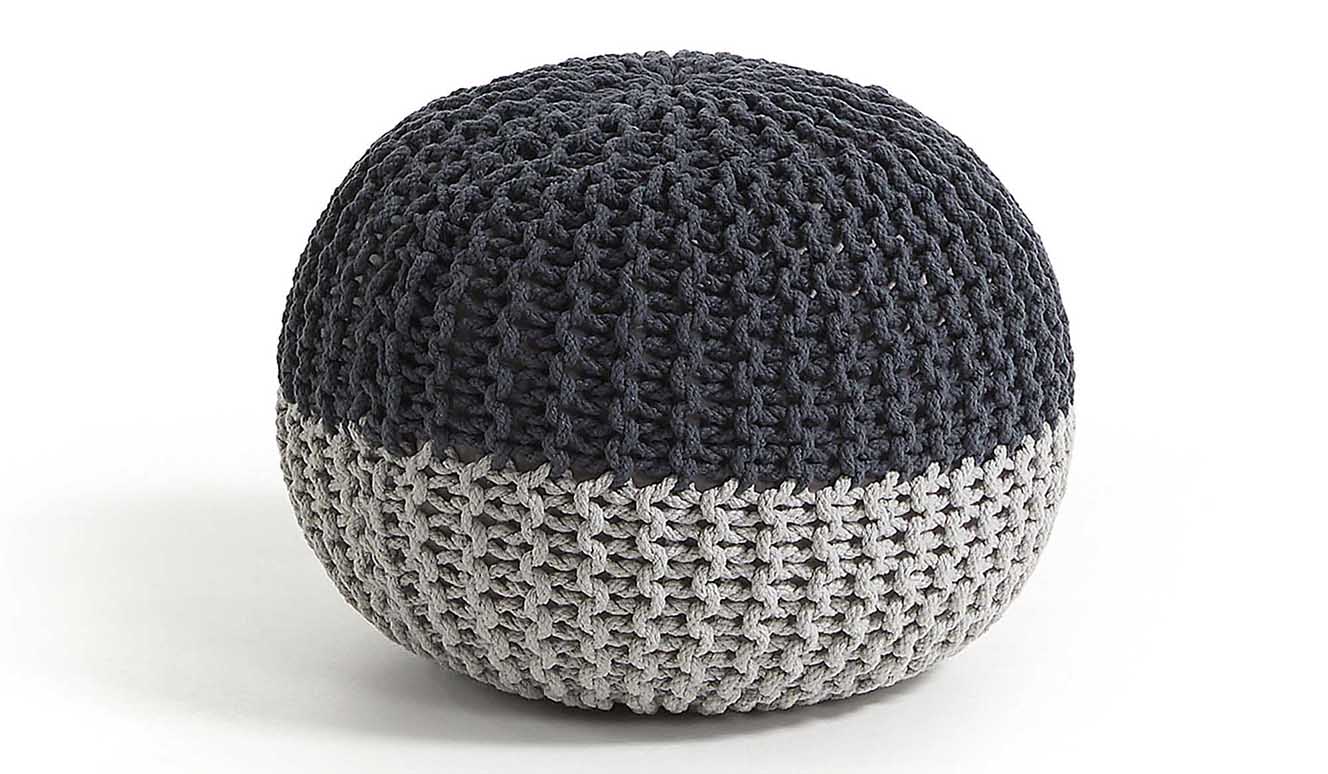 Arnot poef grijs Ø 50 cm