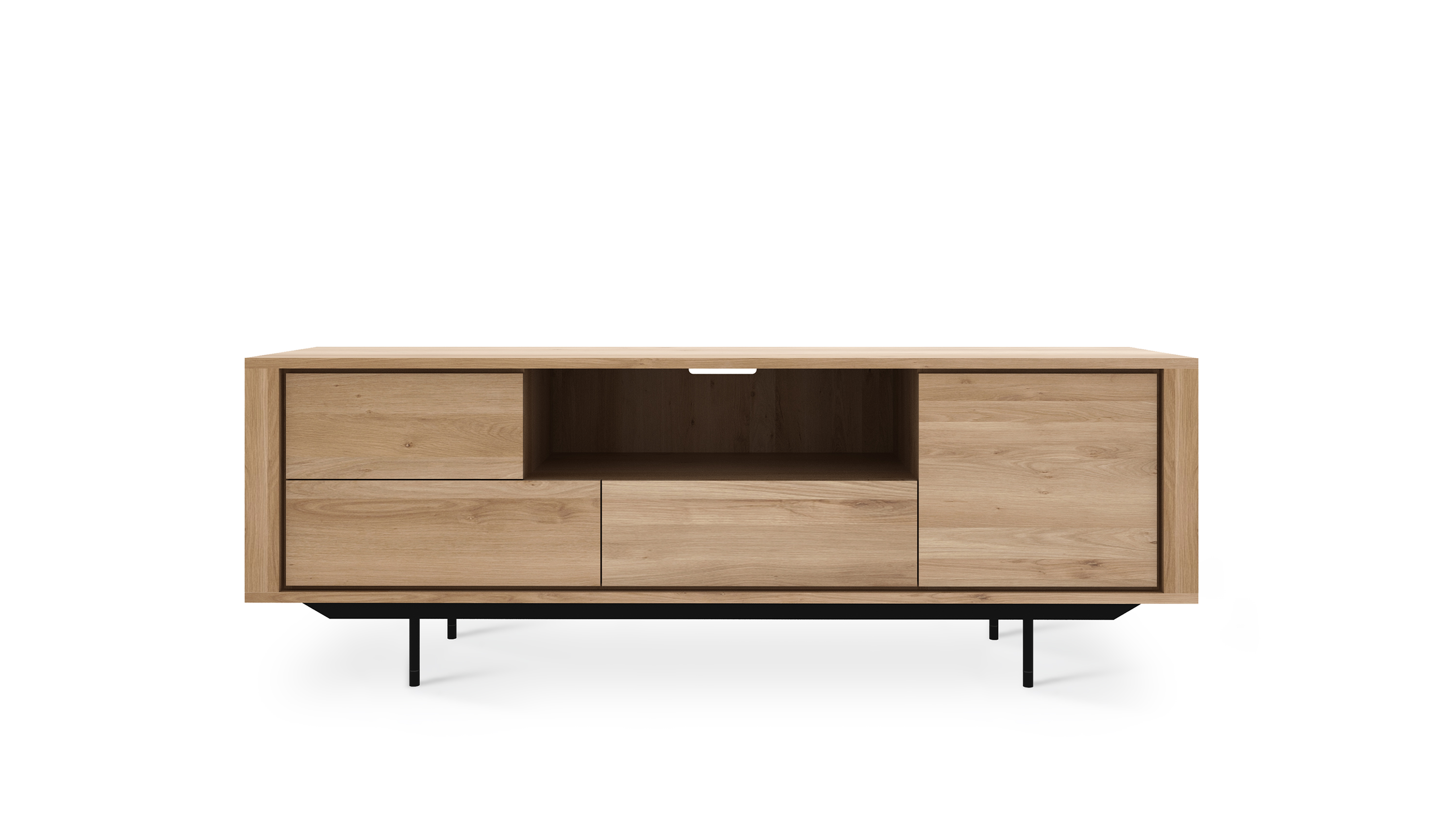 Ethnicraft - Shadow eiken TV-meubel (180 x 45 x 63 cm)