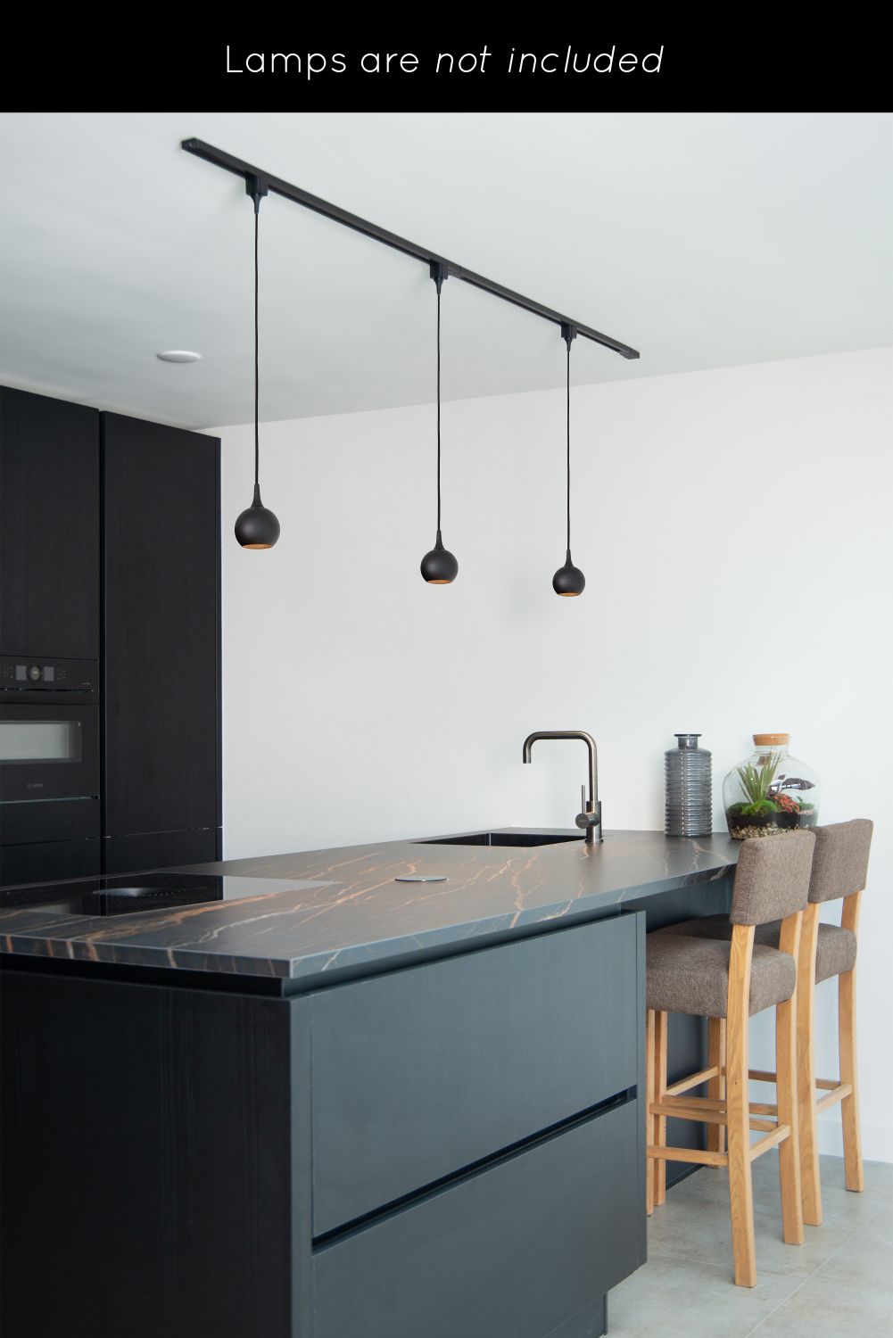 Lucide TRACK Starterset - 1-fase Railsysteem / Railverlichting - 2 meter - Zwart