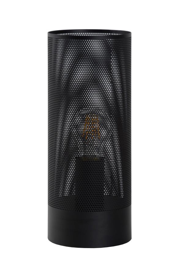 Lucide BELI - Tafellamp - Ø 12 cm - 1xE27 - Zwart