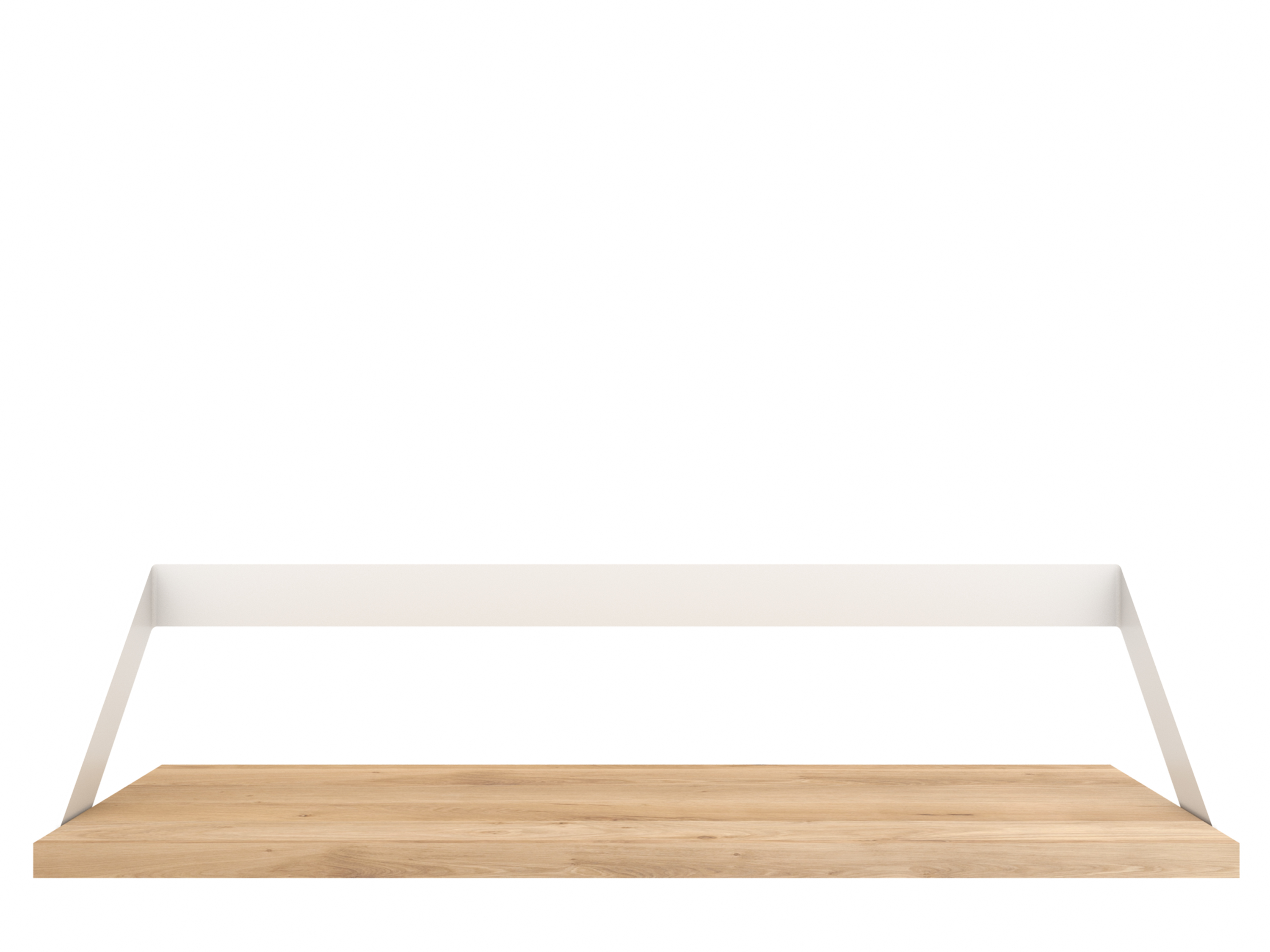 Ethnicraft - Ribbon eiken plank wit metaal (70 x 20 x 17 cm)