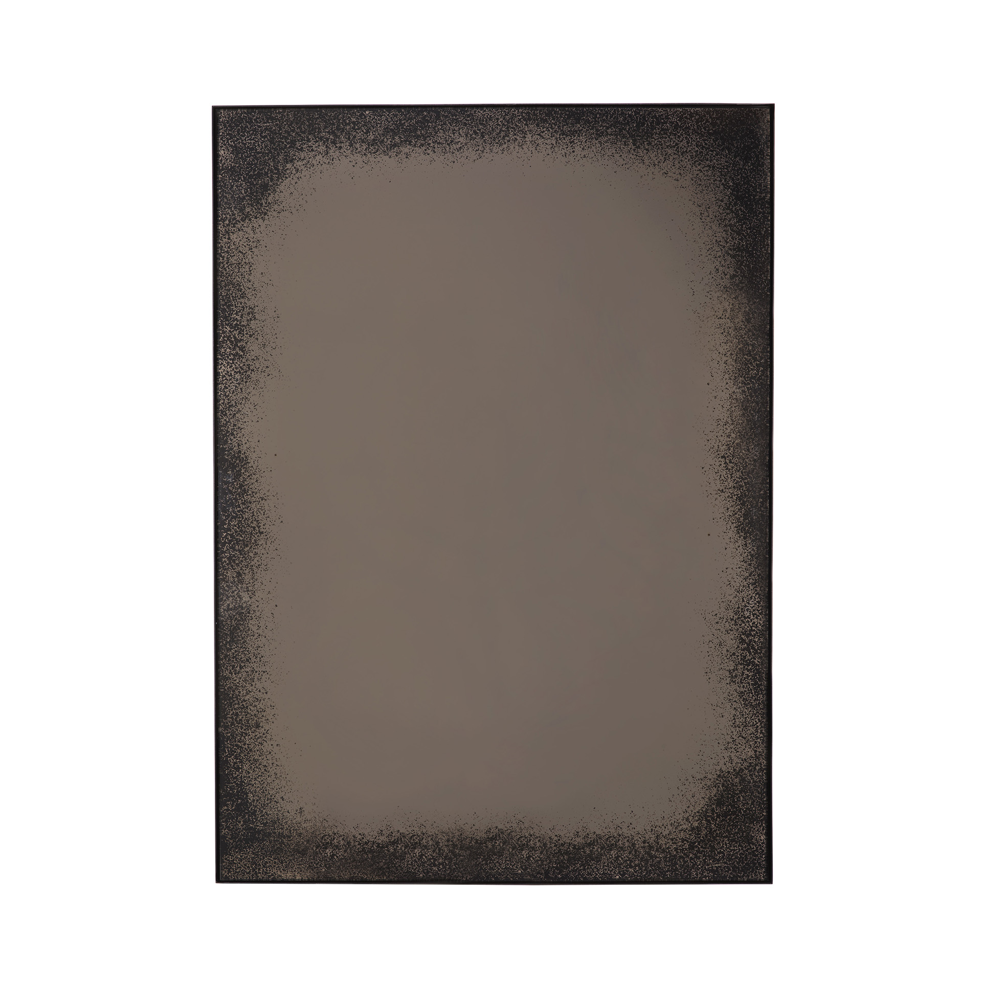Ethnicraft - Aged Bronze muurspiegel zwart metaal frame (76 x 3 x 106 cm)