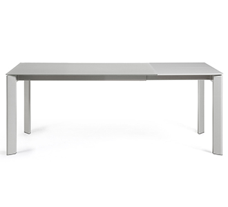 Axis uitschuifbare tafel 140 (200) cm grijs glas  grijs benen