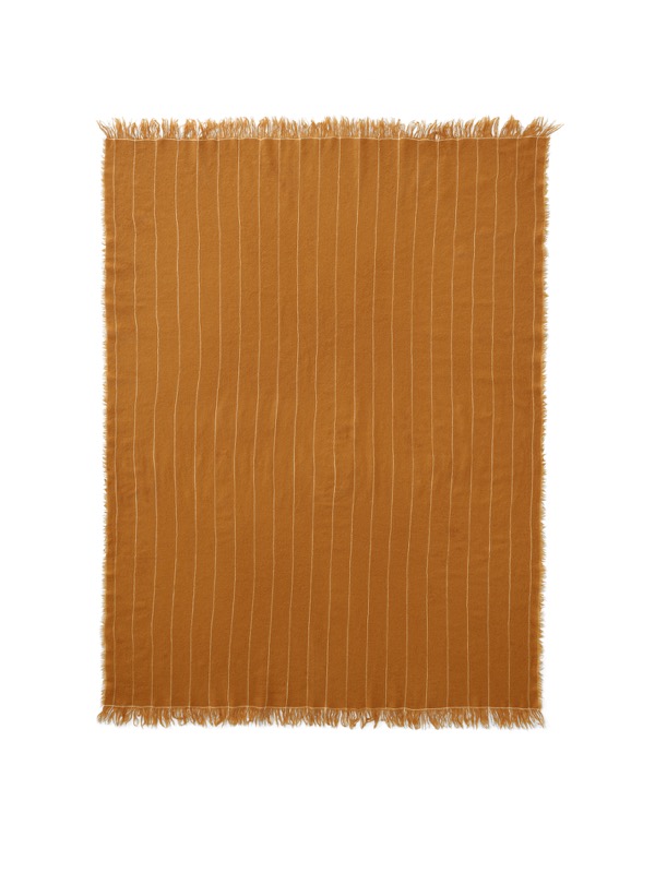 Menu - Battus  plaid, 130x185, Ochre