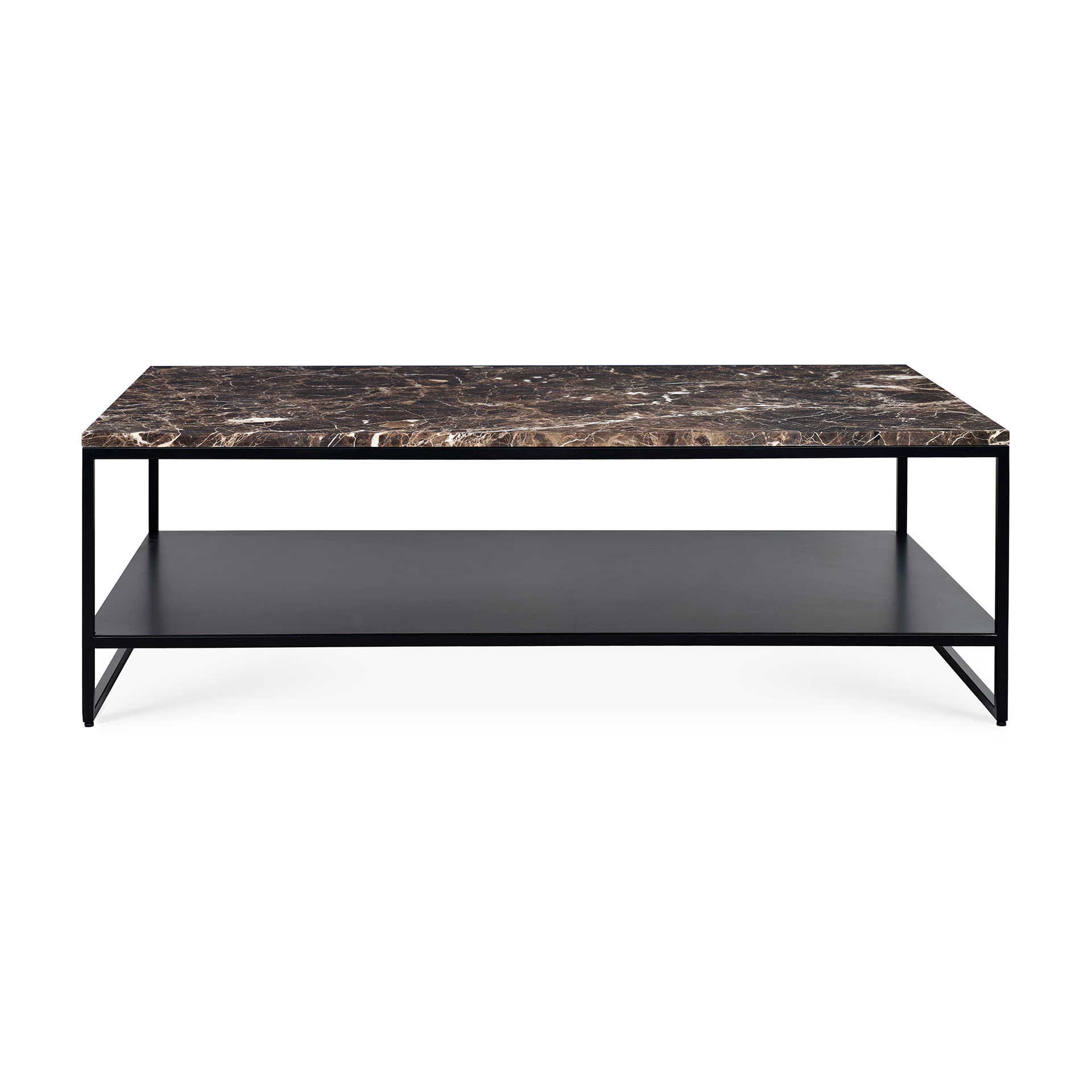 Ethnicraft - Stone koffietafel Dark Emperador - (120 x 70 x 38 cm)